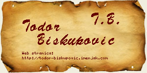 Todor Biskupović vizit kartica